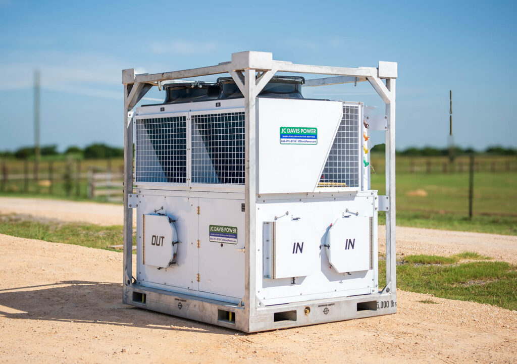 JC Davis Power Temporary HVAC equipment for heating and cooling commercial job sites